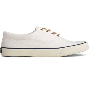 Sperry Striper Ii Cvo Baja Linen Biele - Panske Tenisky